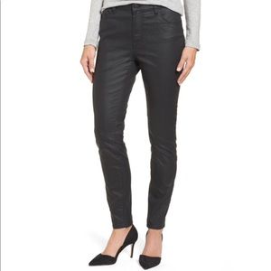 Halogen coated skinny jeans black